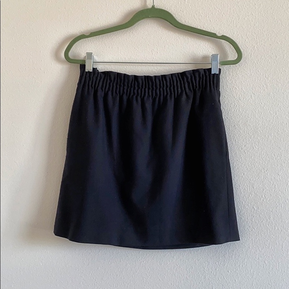 J.Crew black ‘sidewalk’ wool mini skirt